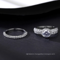 Shinning Classic Round S925 Silver Cubic Zirconia Wedding Ring